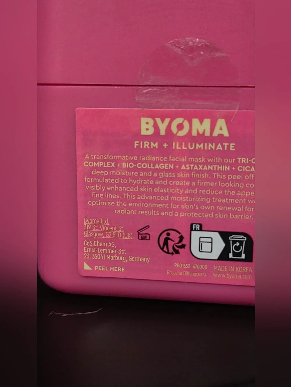 BYOMA Skincare 3 Piece Set Bio Collagen Mask Milky Toner Jelly Cleanser NEW